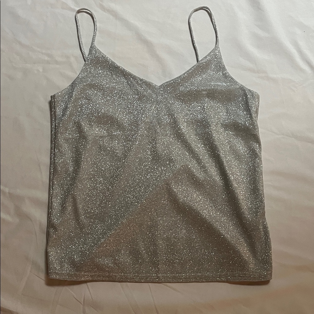 Silver Glittery Women's Top